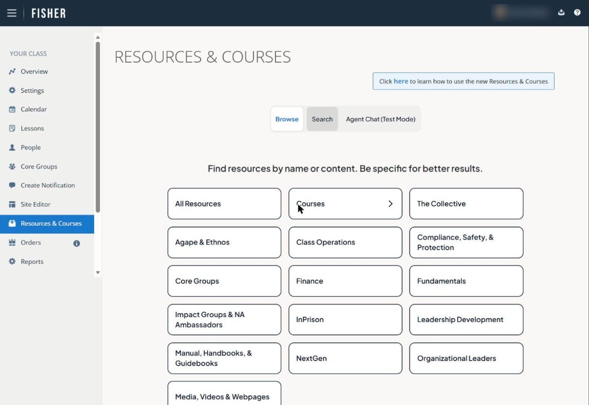 The Browse tab showing category tiles: All Resources, Courses, The Collective, and more.